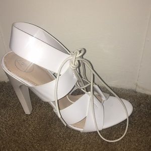 white missguided heels.